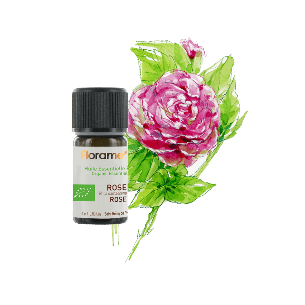 Florame Damascus Rose Organic Essential Oil, 1ml Raw Nature
